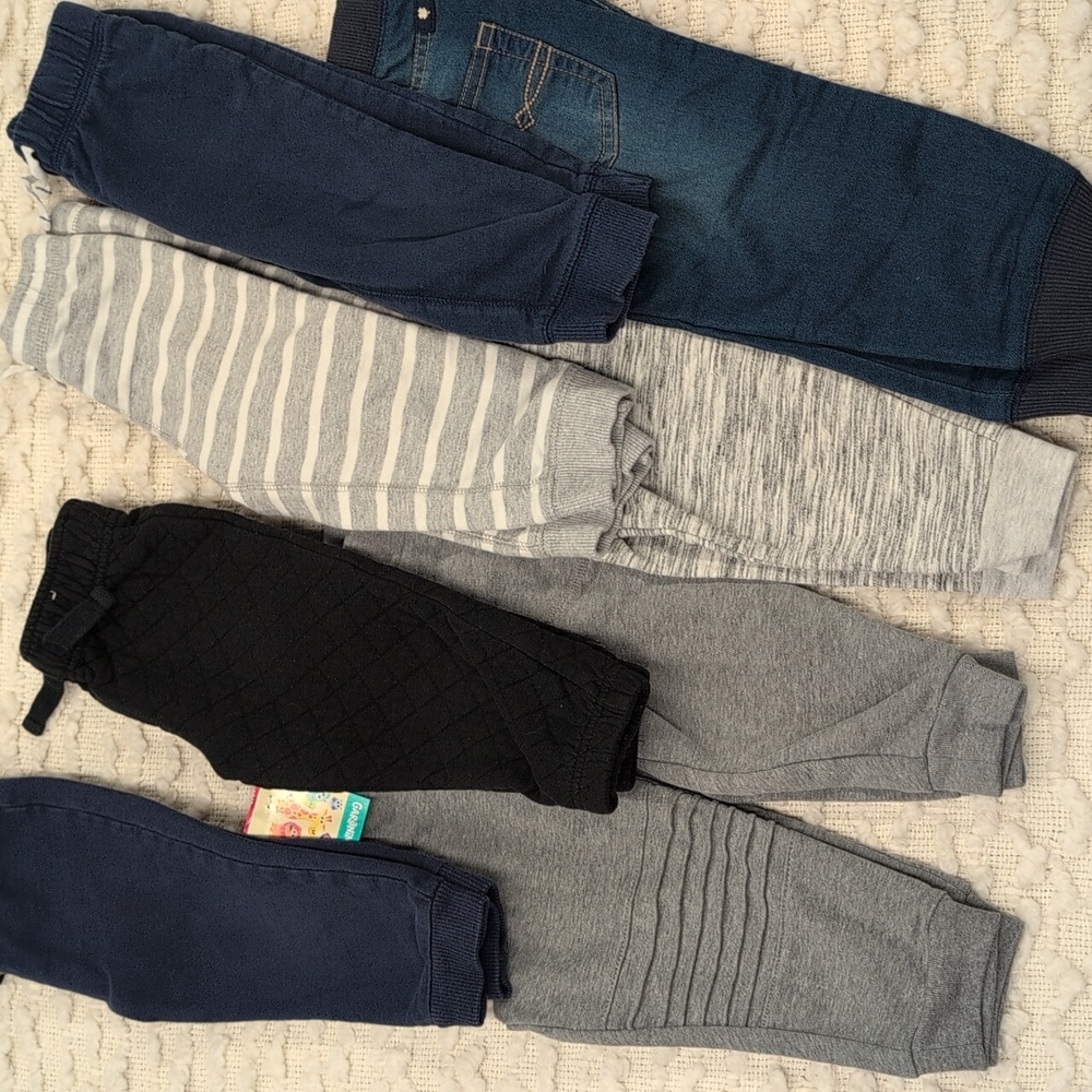 Garanimals Carter's Boys 18 M Bottom Pants Pull On Sweatpant Bundle Lot Group
